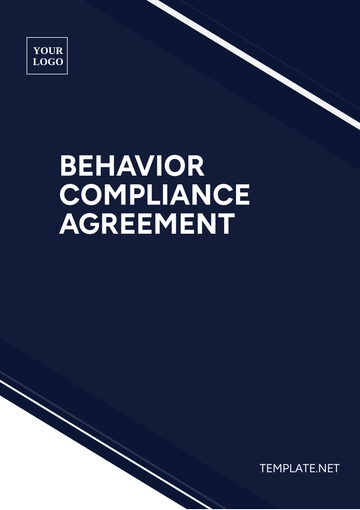 Free Behavior Compliance Agreement Template to Edit Online