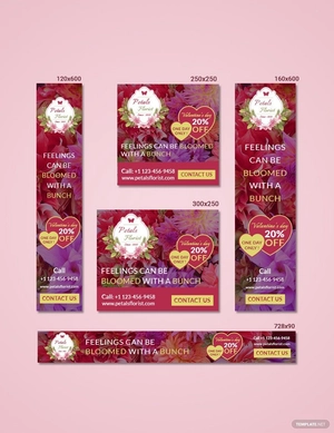 Flower Shop Ad Banner Template