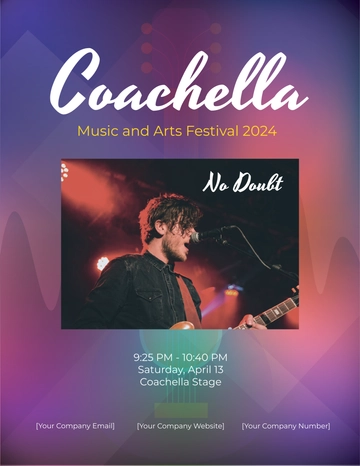 Free Coachella Artist Flyer Template to Edit Online