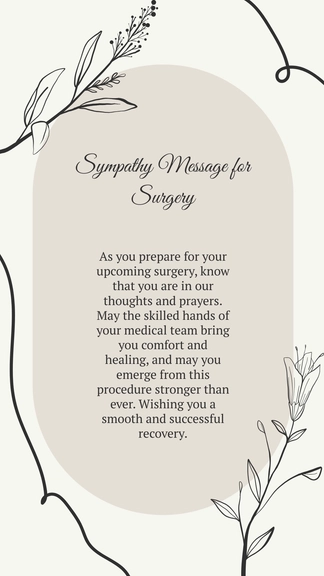 Free sympathy message for surgery Template to Edit Online