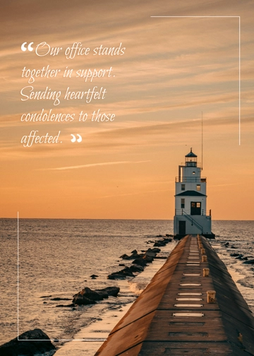 Free Office sympathy message Template to Edit Online