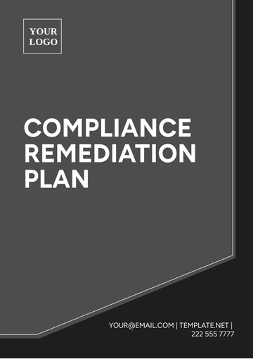Free Compliance Remediation Plan Template to Edit Online