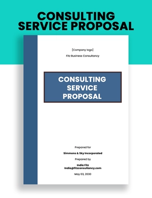Consulting Proposal Template Consulting Proposal Template
