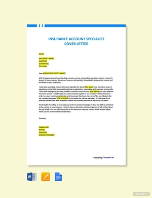 Insurance Account Specialist Cover Letter