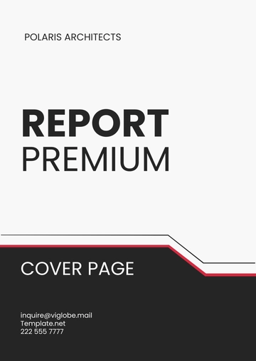 Free Report Premium Cover Page Template to Edit Online