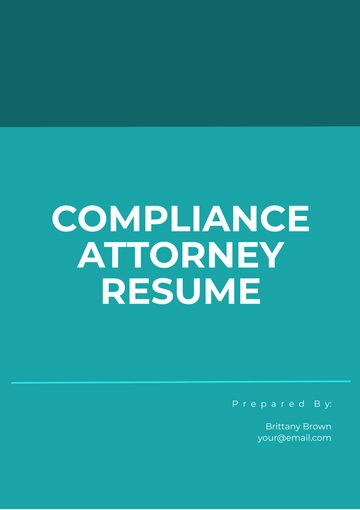 Free Compliance Attorney Resume Template to Edit Online Free Compliance Attorney Resume Template to Edit Online