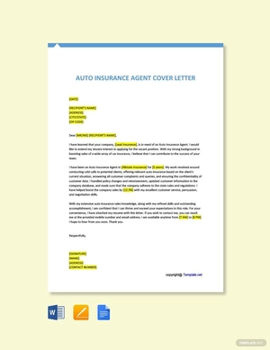 Auto Insurance Agent Cover Letter