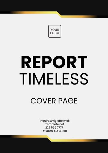 Free Report Timeless Cover Page Template to Edit Online