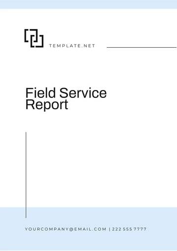 Free Field Service Report Template to Edit Online