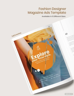 Fashion Designer Magazine Ads Template