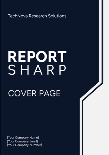 Free Report Sharp Cover Page Template to Edit Online