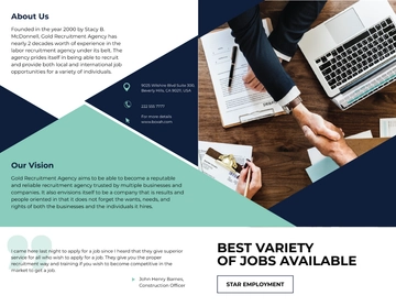 Free Recruitment Bi fold Brochure Template to Edit Online