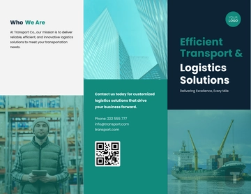Free Transport and Logistic Brochure Template to Edit Online