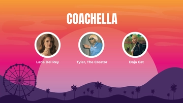 Free Coachella Lineup Background Template to Edit Online