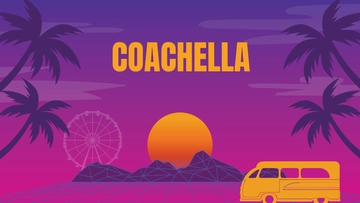 Free Coachella Zoom Background Template to Edit Online