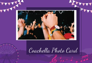 Free Coachella Photo Card Template to Edit Online