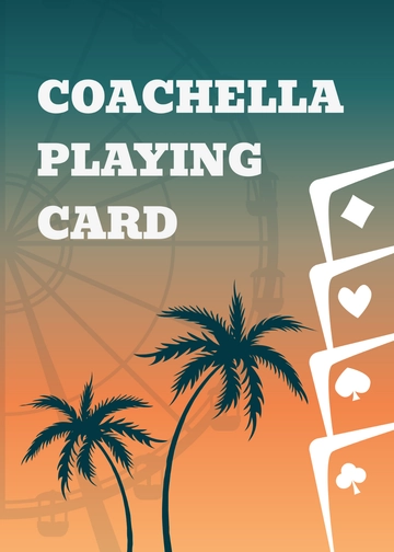Free Coachella Playing Card Template to Edit Online