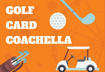 Free Coachella Golf Card Template to Edit Online