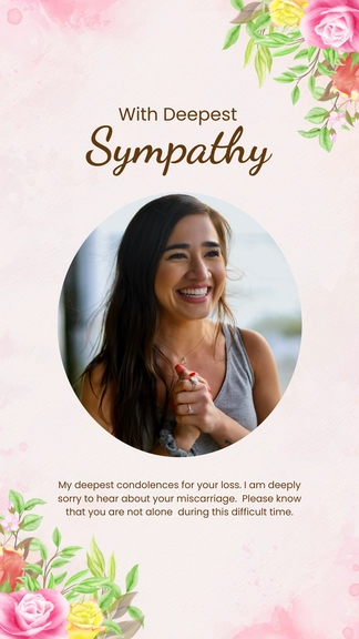 Free Miscarriage Sympathy Card Message to Edit Online
