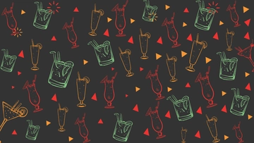 Free Cocktail Doodle Pattern to Edit Online