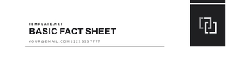 Free Basic Fact Sheet Header Template to Edit Online