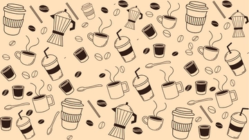Free Cafe Doodle Pattern to Edit Online