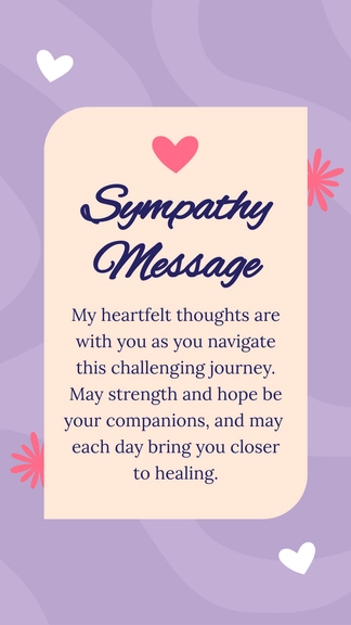 Free Sympathy Message for Cancer Patient to Edit Online