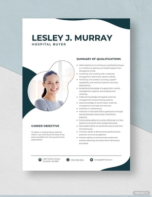 Hospital Buyer Resume