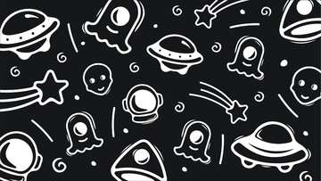 Free Space Doodle Pattern to Edit Online