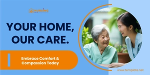 Free Nursing Home Blog Banner Template to Edit Online