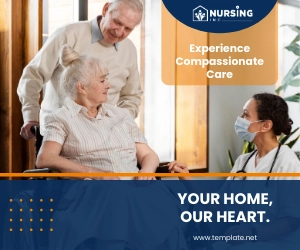 Free Nursing Home Ad Banner Template to Edit Online