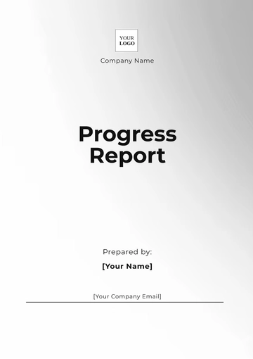 Free Progress Report Template to Edit Online