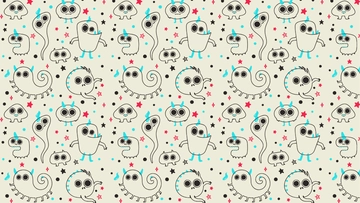 Free Cartoon Doodle Pattern to Edit Online
