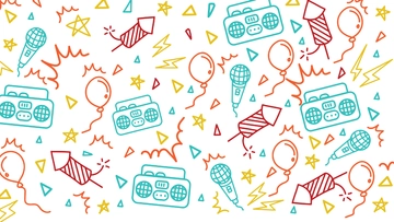 Free Party Doodle Pattern to Edit Online