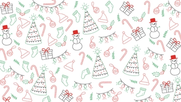 Free Christmas Doodle Pattern to Edit Online