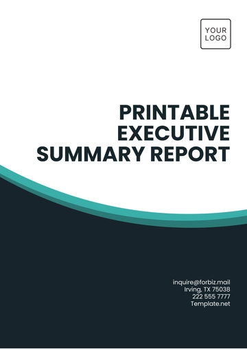 Free Printable Executive Summary Report Template to Edit Online