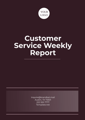 Free Customer Service Weekly Report Template to Edit Online