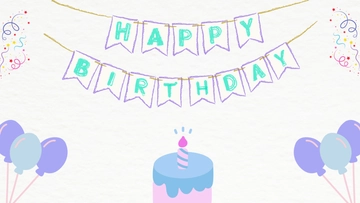 Free White Birthday Background to Edit Online