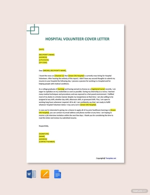 Hospital Volunteer Cover Letter
