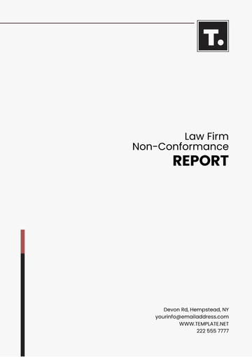 Free Law Firm Non-Conformance Report Template to Edit Online