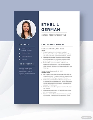 Outside Account Executive Resume