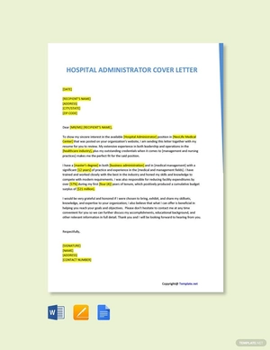 Hospital Administrator Cover Letter