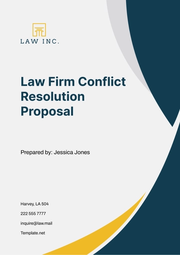 Free Law Firm Conflict Resolution Proposal Template to Edit Online