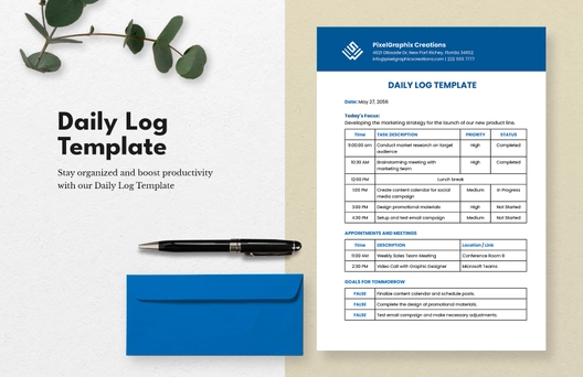 Daily Log Template