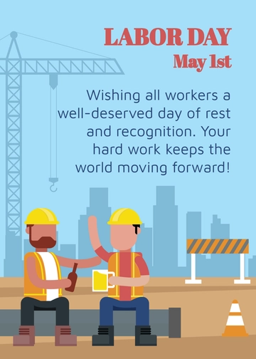 Free 1st May Labour day Template to Edit Online