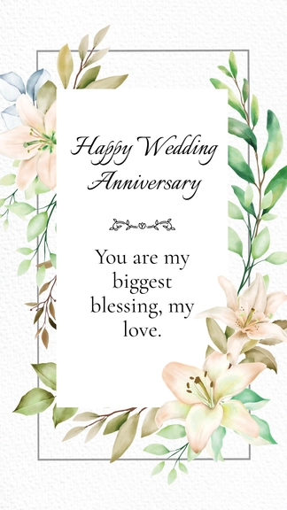 Free Wedding Anniversary Congratulations Card Template to Edit Online