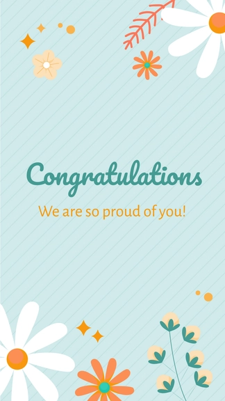 Free Congratulations Proud of You Card Template to Edit Online
