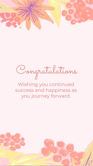 Free Organic Congratulations Card Template to Edit Online