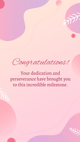 Free Congratulations Dedication Card Template to Edit Online