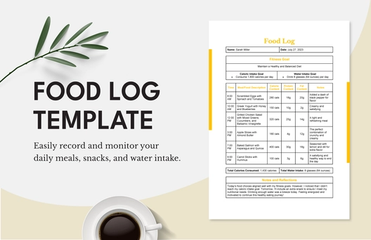 Food Log Template